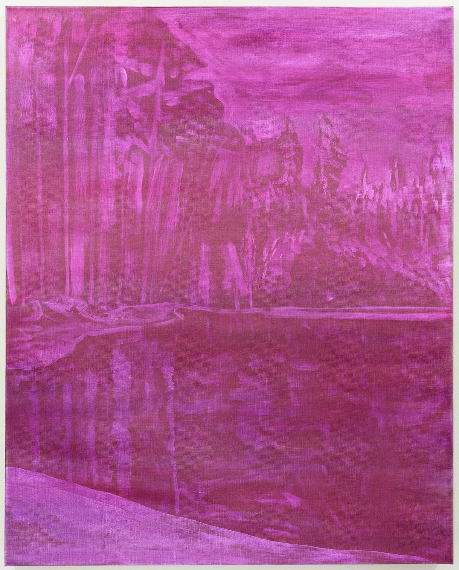 Benjamin Butler Magenta (Landscape), 2018 Öl auf Leinen 100 x 80 cm 