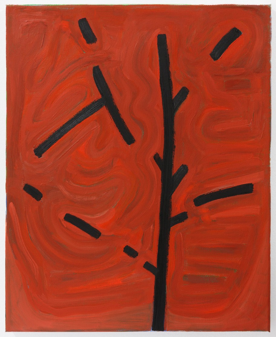 Benjamin Butler Red Tree, 2017 Öl auf Leinen 50 x 40 cm 