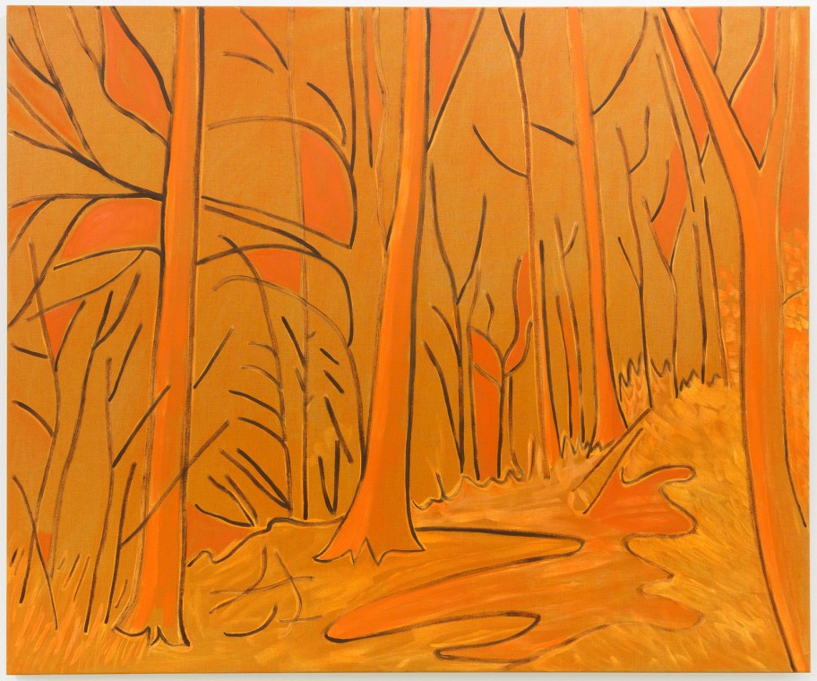Benjamin Butler Forest (Orange), 2018 Öl auf Leinen 150 x 180 cm 