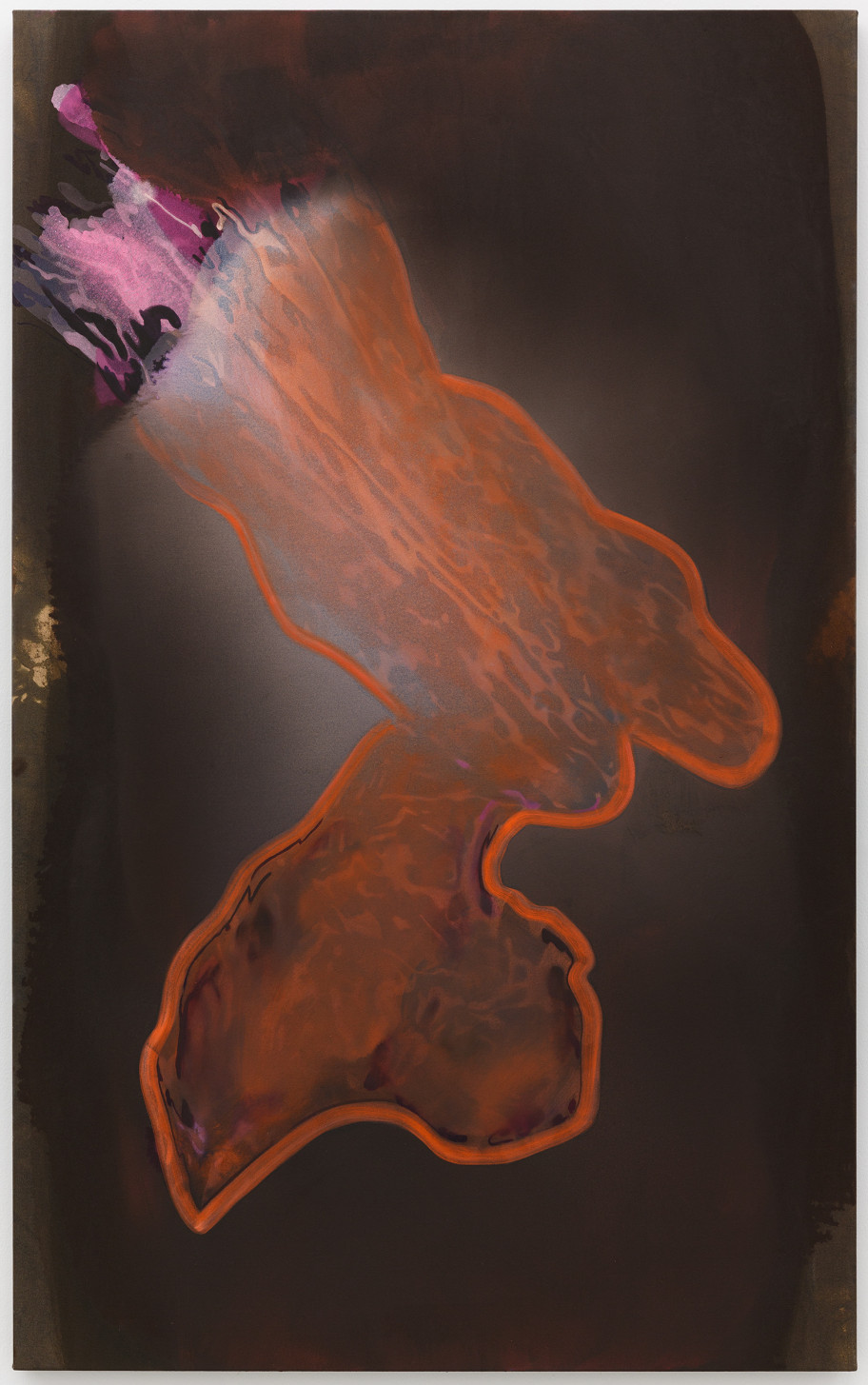 Milena Dragicevic Erections for Transatlantica (Geta), 2018acrylic and oil on brown dyed canvas 148 x 91,5 cm 