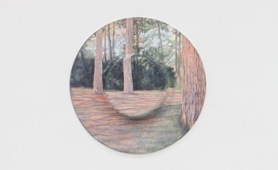 Melanie Ebenhoch The Forest, 2020 Öl auf Acryl-Harz Ø 37 cm 