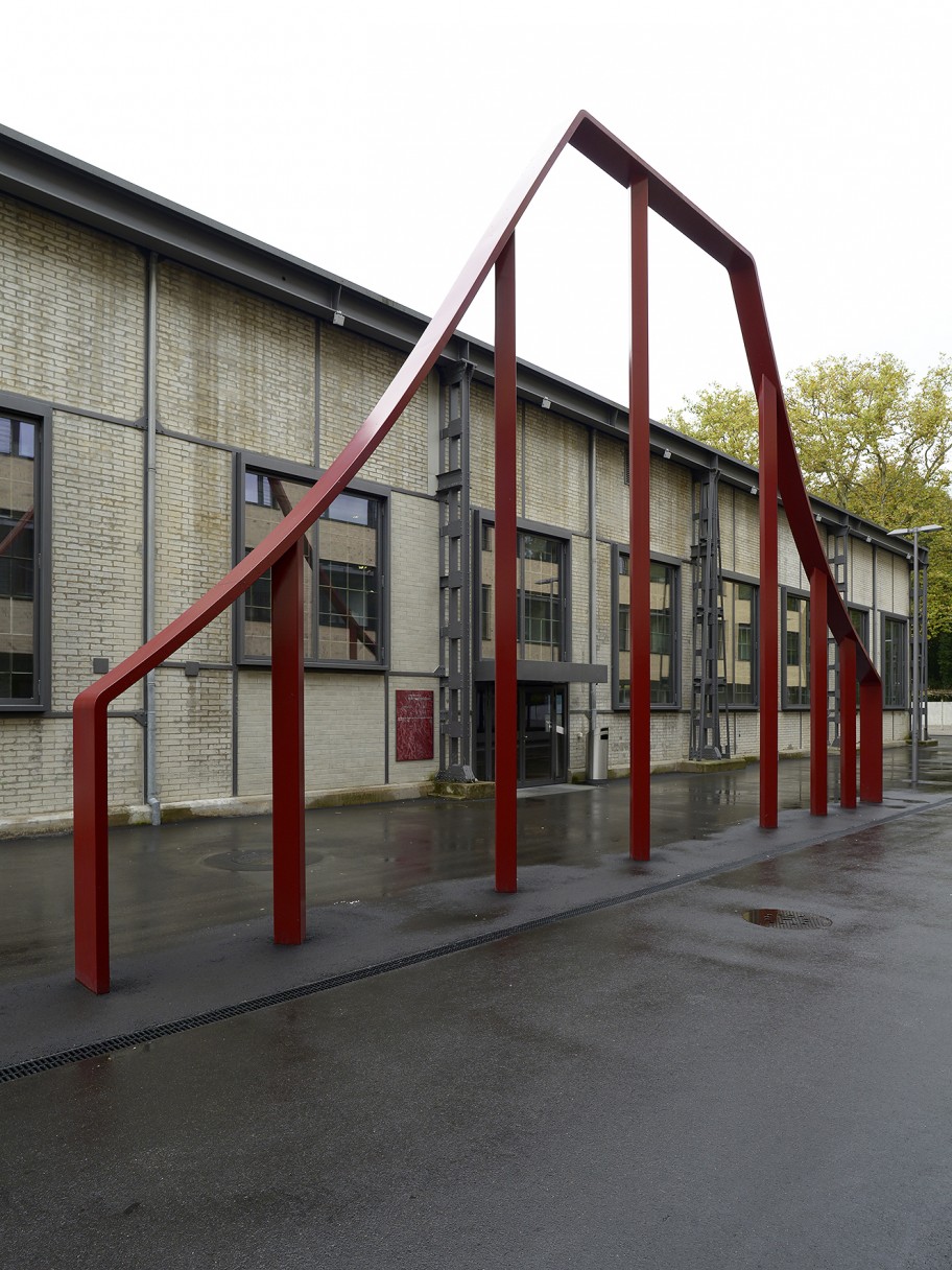 Werner Feiersinger Untitled, 2011–2013Stainless steel, lacquer 2 parts, each 8 x 14 x 0.38 m 