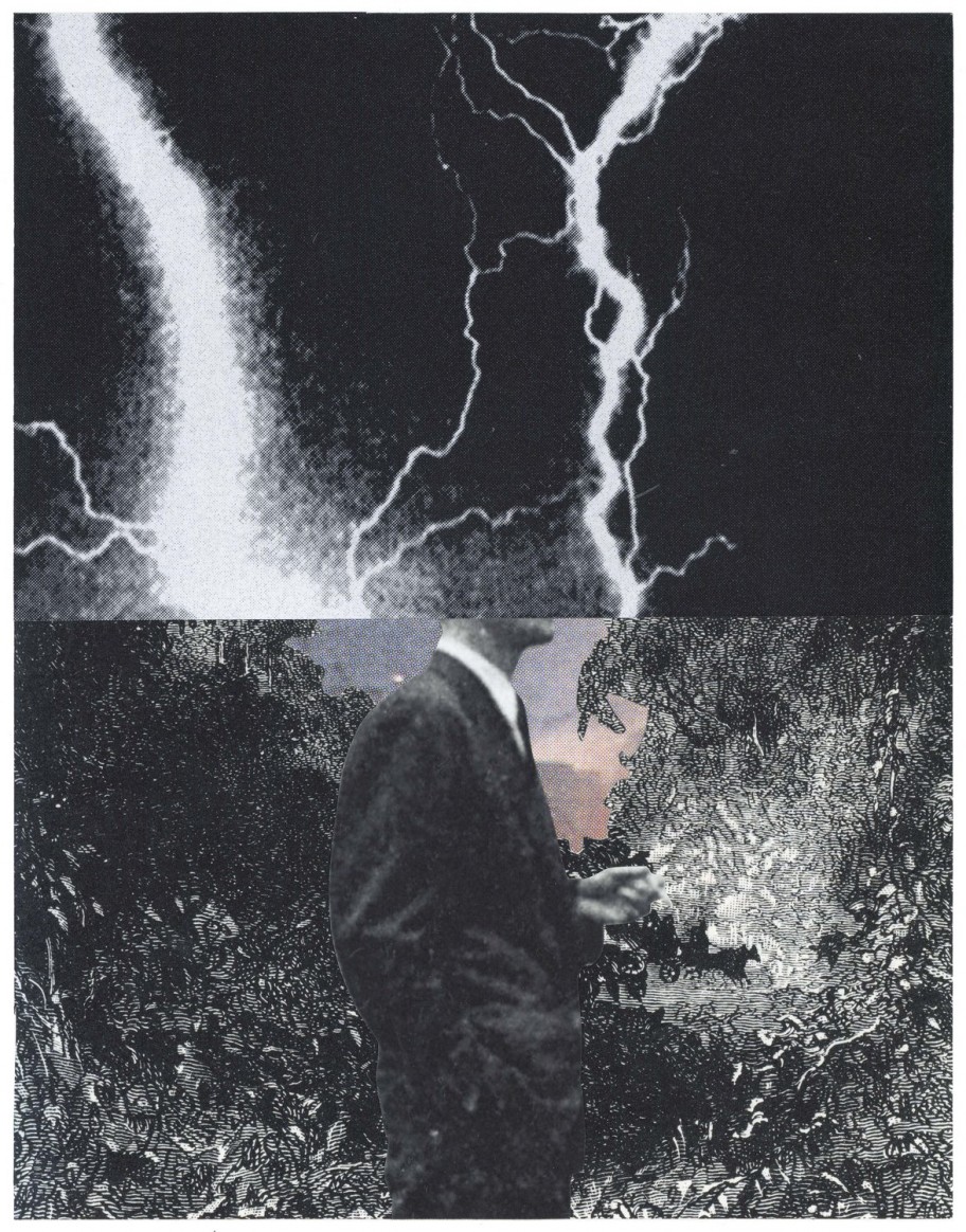 Jakob Kolding Lightning, 2014 collage on paper 32,6 x 25 cm 