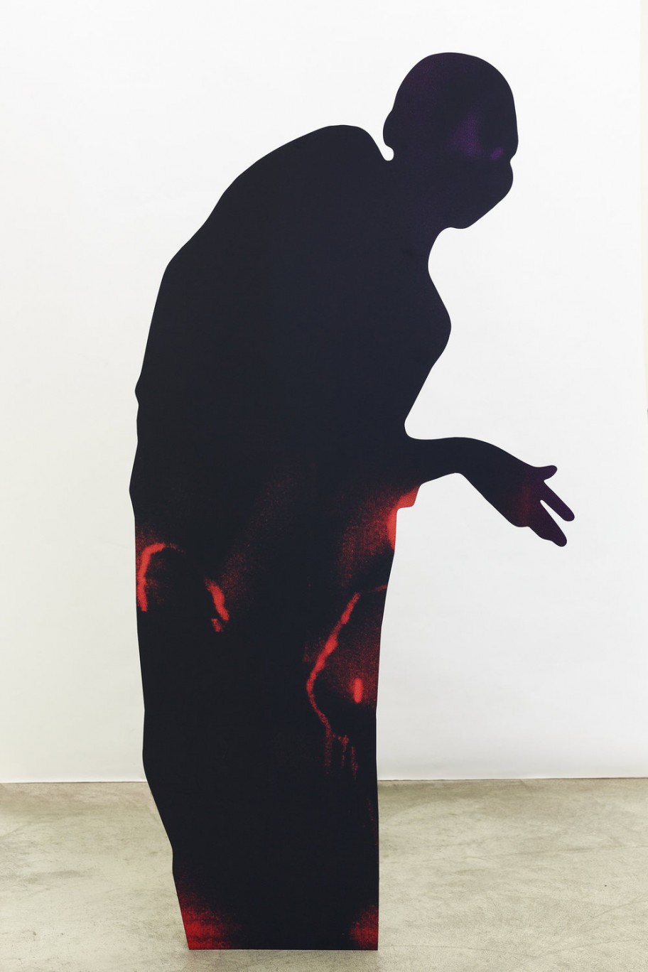 Jakob Kolding Invasion of the Body-Snatchers, 2019digital print on aludibond, painted steel 148 x 73 x 24,5 cm 
