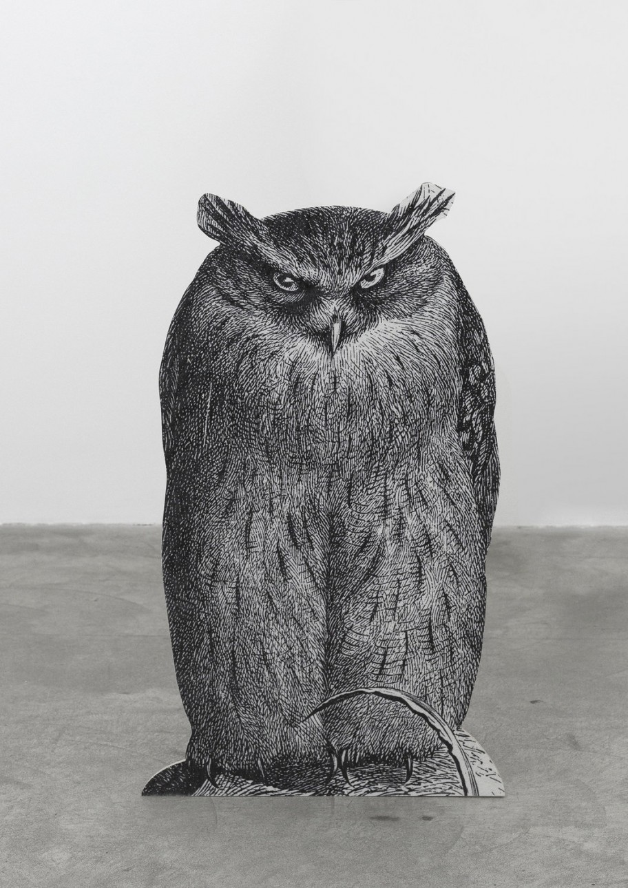 Jakob Kolding The Owl, 2014 digital print on birch veneer 100,14 x 60,08 x 40 cm 