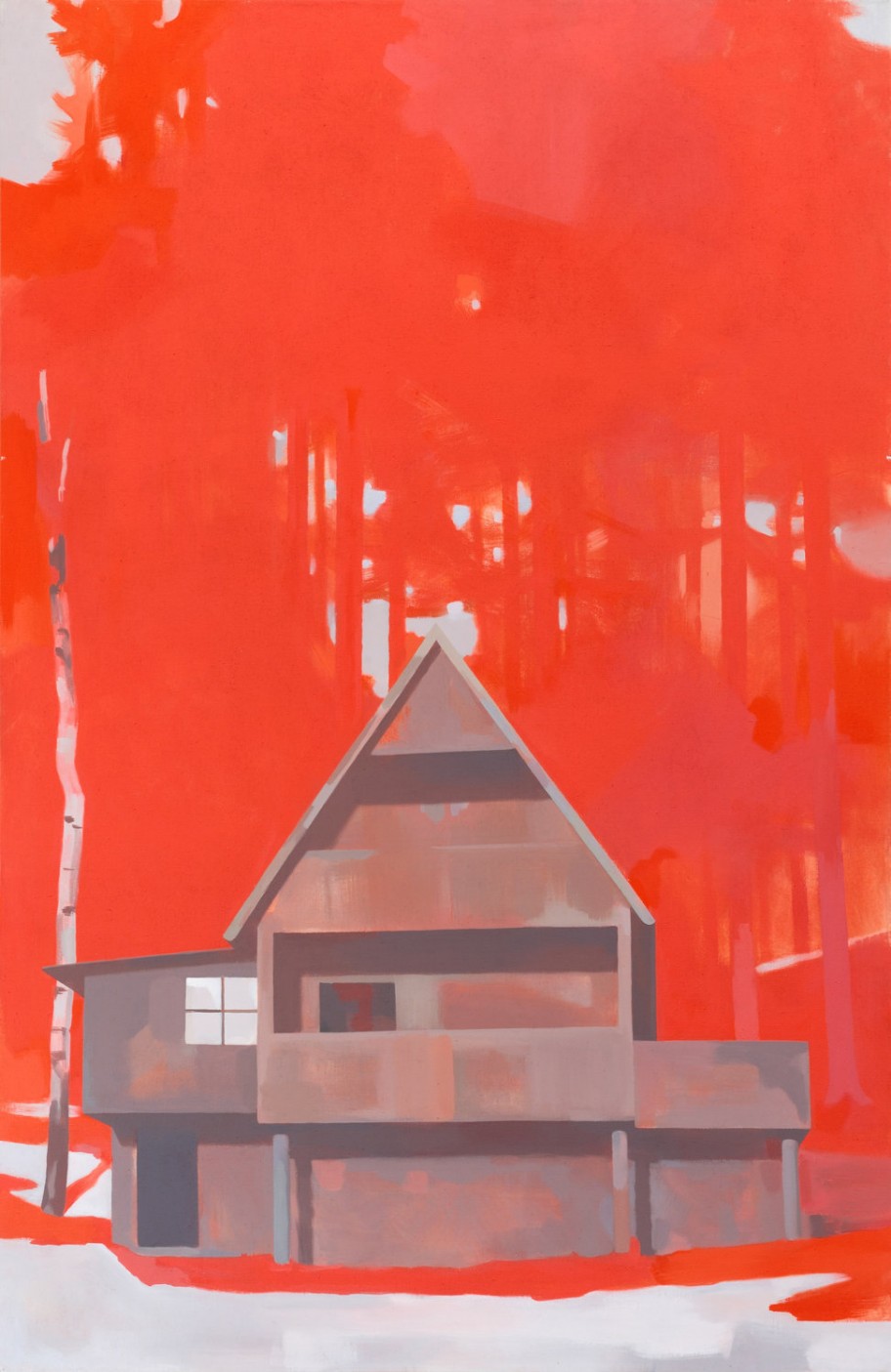 Jan Merta Chata (Červená slast) / Cottage (Red Bliss), 2009 acrylic on canvas 300 x 195 cm 