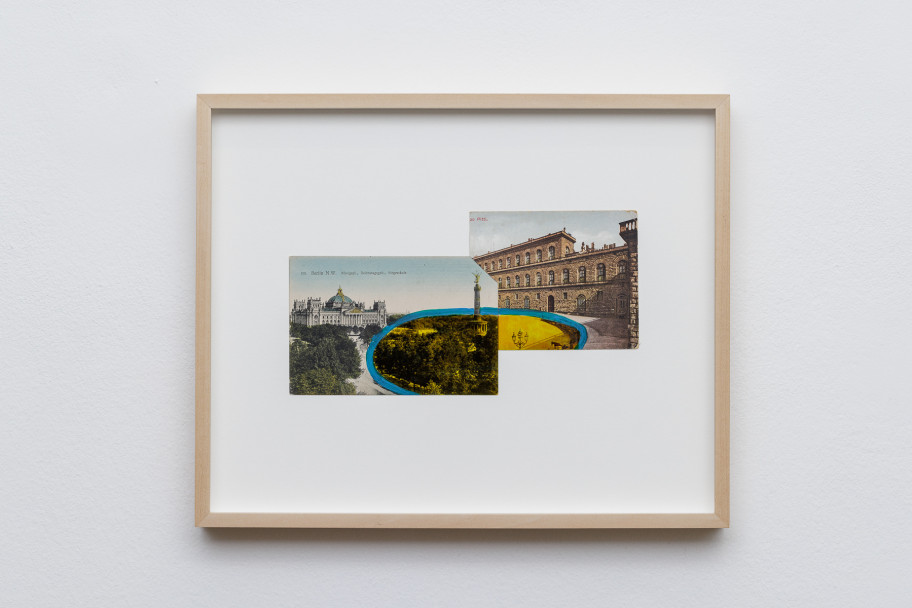 Roman Ondak Fluid Border, 2022Acryl und Tinte auf Postkarten 12 x 22,5 cm 