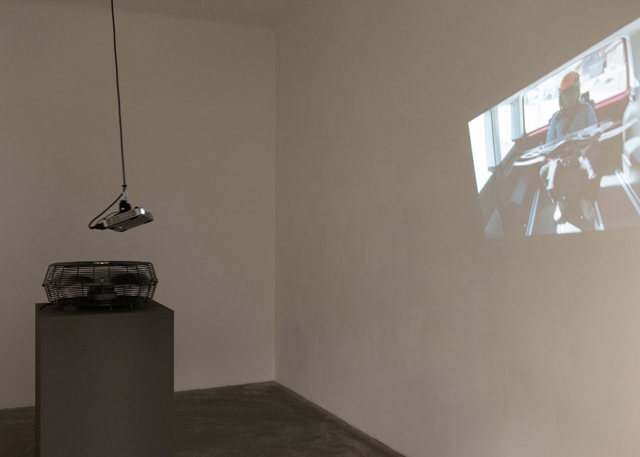 Roman Signer Installation with ventilator, 2020 video installation 