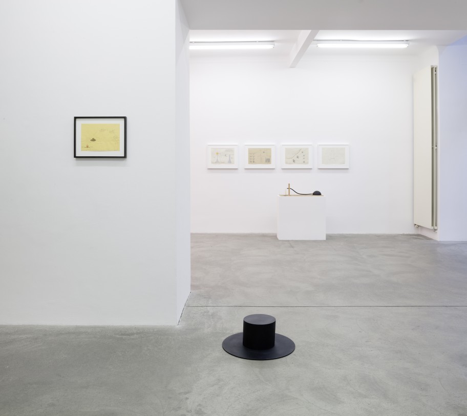 Roman Signer Ausstellungsansicht, Galerie Martin Janda, 2015 Foto: Markus Wörgötter 