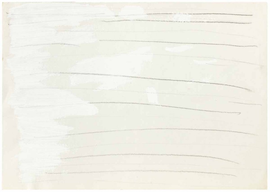 Mladen Stilinović Olovka + bijela (Pencil + White), 1975acrylic, pencil on paper 20,9 x 29,2 cm 