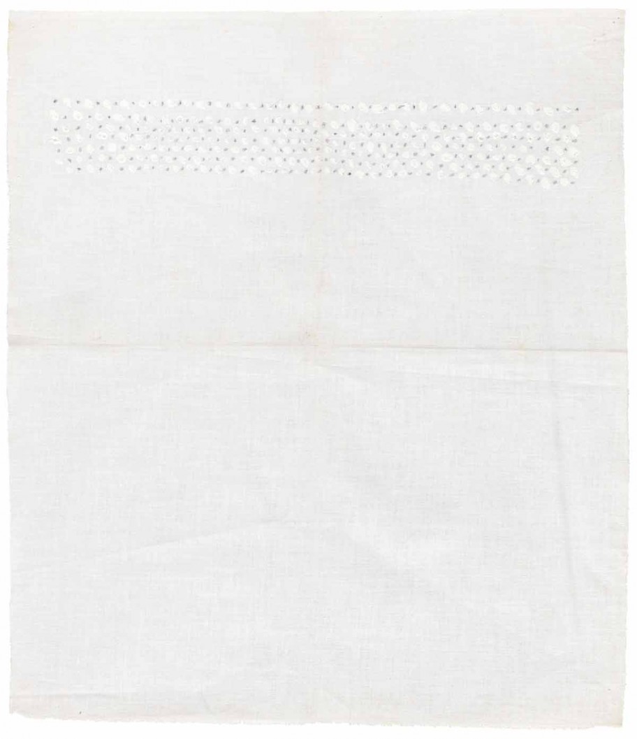 Mladen Stilinović Tocke (Dots), 1975acrylic, pencil on fabric 39,6 x 33,7 cm 