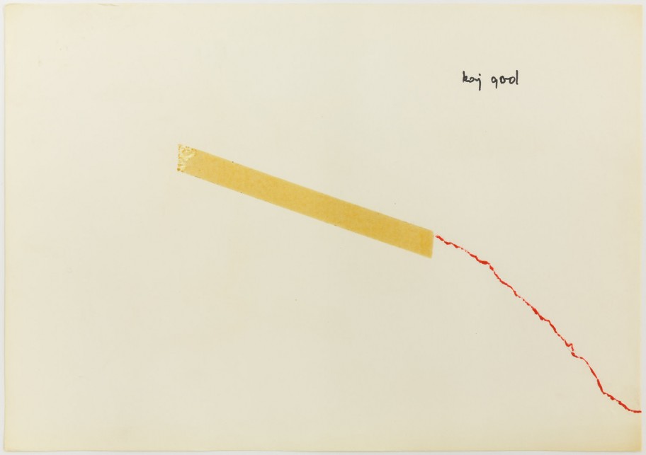 Mladen Stilinović Kaj god (Whatever), 1973felt-tip-pen and tape on paper 20,8 x 29,7 cm  