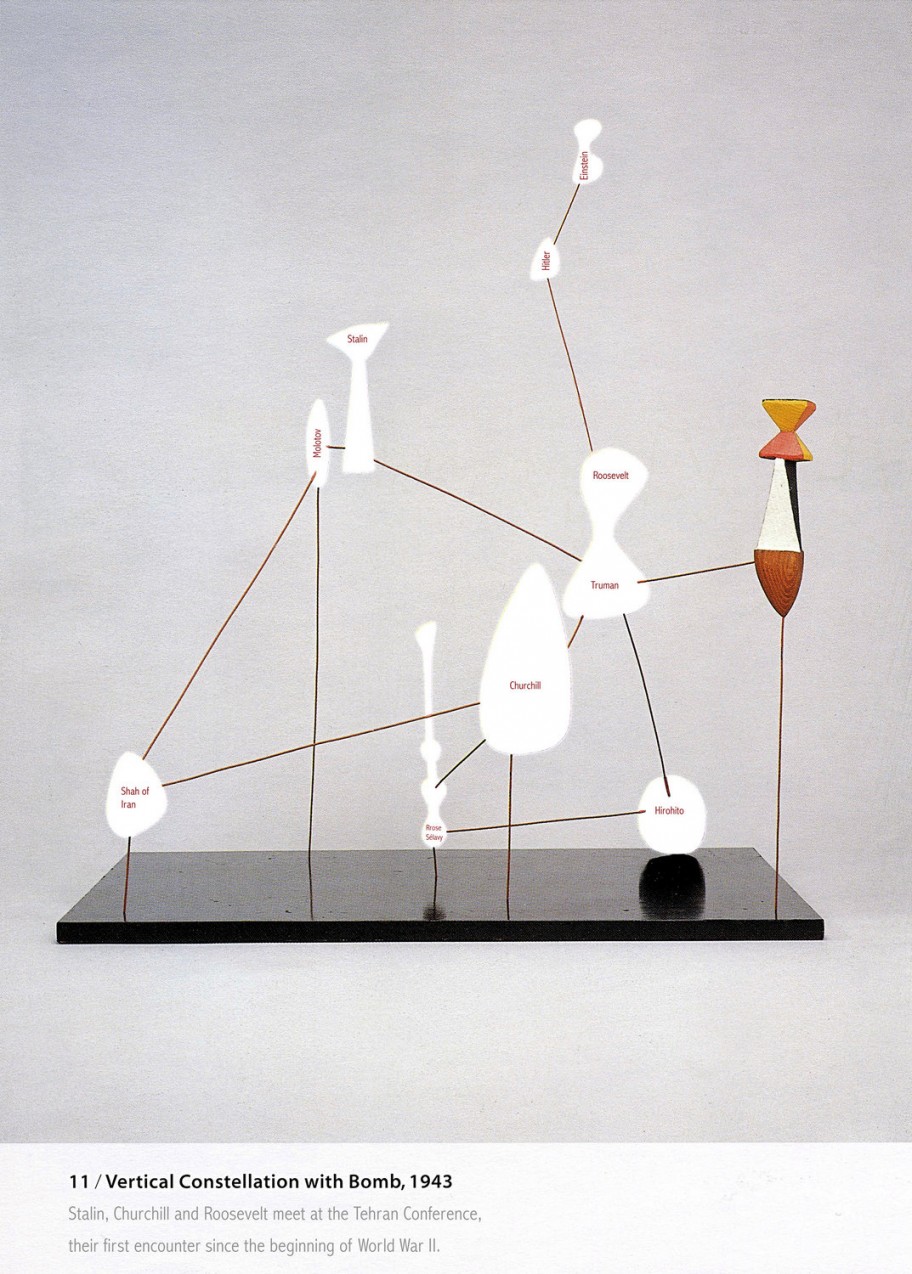 Alessandro Balteo-Yazbeck & Media Farzin  Didactic Panel and Model of Alexander Calder's Vertical Constellation with Bomb, 1943. From the series Cultural Diplomacy: An Art We Neglect, (detail) 2007-2009 Face-mounted C-Print digital reproduction Installation dimensions variable 