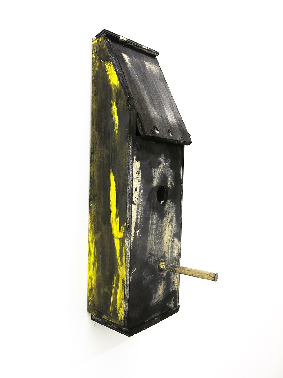 Christoph Meier  Untitled, 2020 wood glaze, iron oxide on wood, steel, copper 83.5 x 24 x 35 cm 