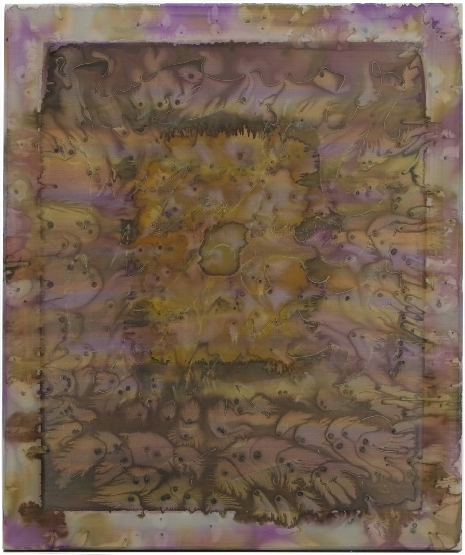 Magni Borgehed  Untitled, 2013 Seidenmalfarbe und Tinte auf Leinwand 60 x 50 cm 