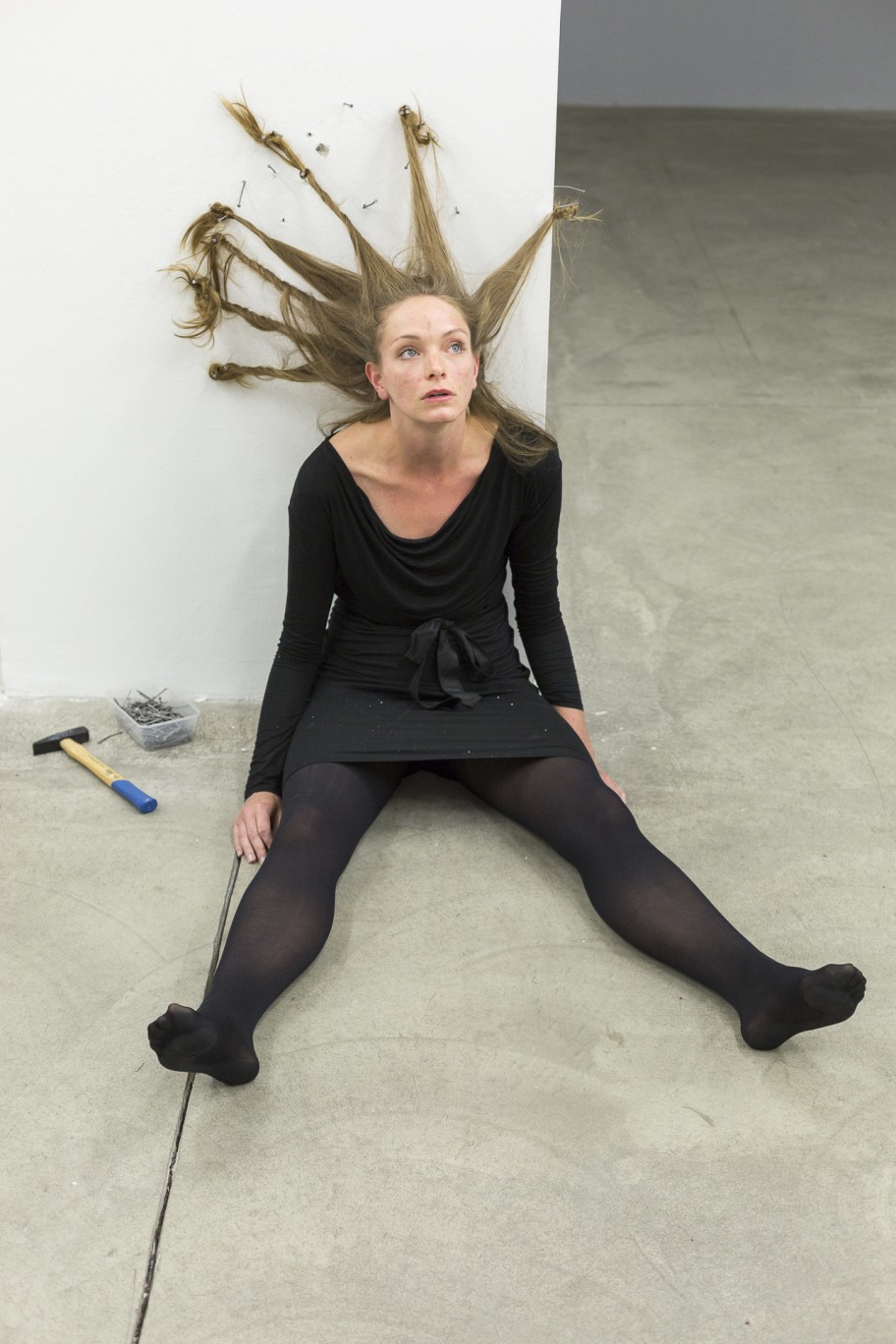 Polly Korbel  Nailed, 2015 performance with participants, hammer and nails dimensions variable 