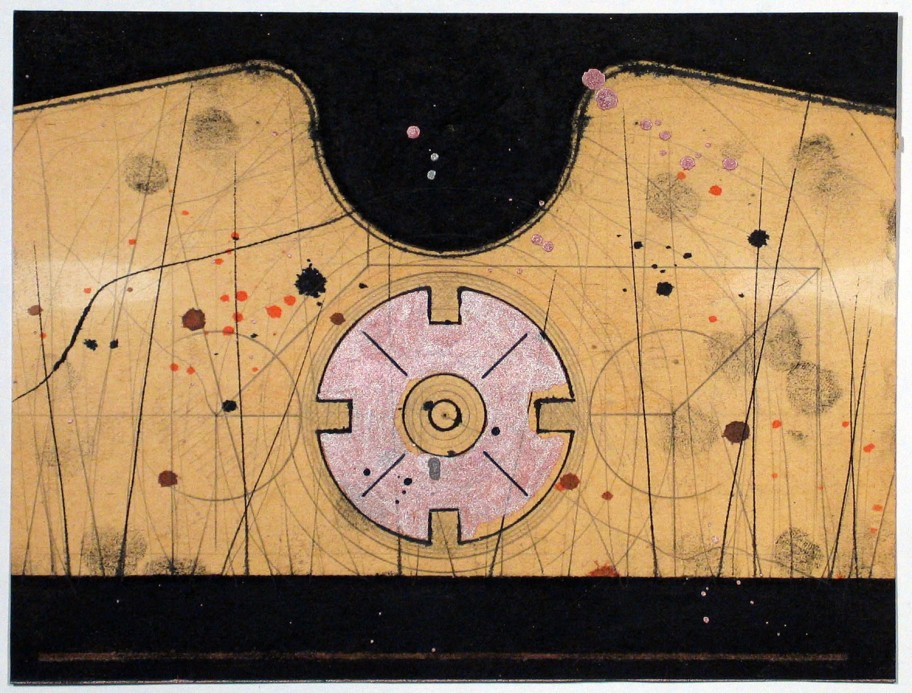 Peter Battisti  Ohne Titel, 1990 Mischtechnik auf Papier 13,7 x 17,9 cm 