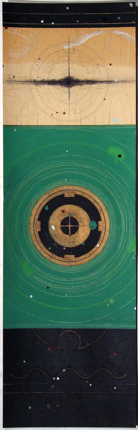 Peter Battisti  Ohne Titel, 1995 Mischtechnik auf Papier 58,38 x 20 cm 