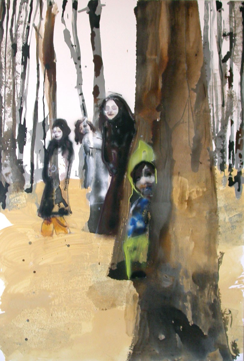 Maja Vukoje Ohne Titel, 2003 Acryl, Spray, Öl auf Leinwand 190 x 130 cm 